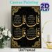 Islamic Quranic Verses Painting Poster, Luxury Gold-on-Black Islamic Calligraphy Poster, Elegant Religious Script Art Ideal For Home And Prayer Room_maomaolike.com