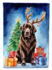 Chocolate Christmas Reindeer House Flag Large Porch Sleeve Pole Decorative Outside Yard Banner Artwork Wall Hanging, Polyester, House Size, Multicolor_maomaolike.com