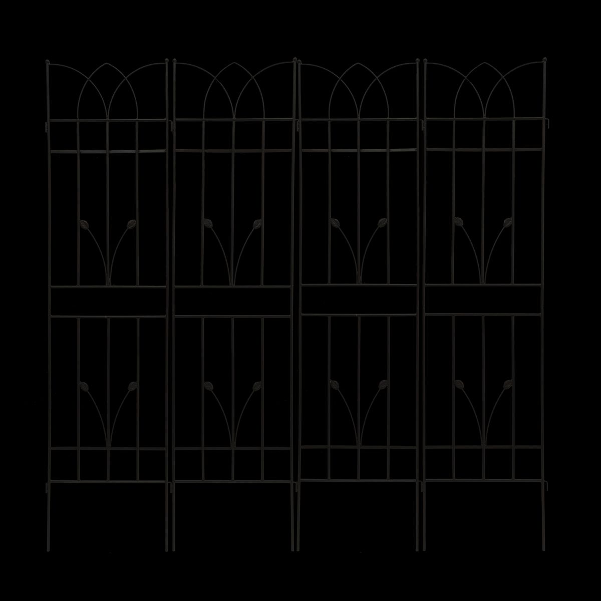 4 Pack Metal Garden Trellis 71" X 17.7" Rustproof Trellis For Climbing Plants Outdoor Flower Support_maomaolike.com