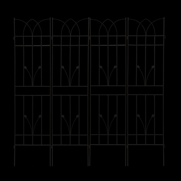 4 Pack Metal Garden Trellis 71" X 17.7" Rustproof Trellis For Climbing Plants Outdoor Flower Support_maomaolike.com