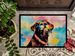 Chocolate Labrador Hippie Dawg Doormat Front Door Mat Indoor Outdoor Rugs For Entryway, Non Slip Washable Low Pile, 24H X 36W_maomaolike.com
