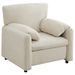 Modern Accent Chair, Chenille Oversized Arm Chair, 38 Inches Wide, Comfortable Cushioned Single Casual Sofa Chair, Suitable For Living Room, Bedroom Reading Chair,Beige_maomaolike.com