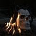 Fire Pit Demon Skull Gas Log For Ventless Vent Free, Propane, Gel, Ethanol, Electric, Outdoor Fireplace And Fire Pit, Halloween Decor - Patent Pending_maomaolike.com