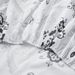 Grey White Floral Paisley Polyester 3D Printed Fitted Bed Sheet Set With Elastic Edges For Twin, Full, Queen, King Size_maomaolike.com