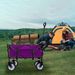 Minimeetall Strap , Collapsible Foldable Wagon Cart With Strapping System Beach Wagon , Utility Cart , Utility Wagon Grocery Cart For Camping Shopping Sports Gardeing Fishing Supports 225lbs Purple_maomaolike.com