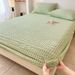 Winter Waffle Thickened Taffeta Fleece Sheet Single Piece Warm Simple Mattress Protector Full Coverage Fixed Bed Cover_maomaolike.com