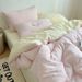 Manufacturer Wholesale INS Japanese Double-Piece Pure Four-Piece All-Cotton Nordic Style Washed Cotton Small Plaid 4-Piece Bedding_maomaolike.com