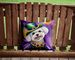 Bichon Frise King Of Mardi Gras Throw Pillow Machine Washable, Indoor Outdoor Decorative Pillow For Couch, Bed Or Patio, 14Hx14W_maomaolike.com