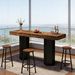 Home Bar Table, Counter Height Pub Table With Sturdy Base_maomaolike.com