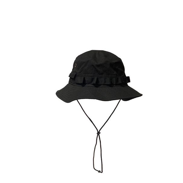 Hot Sale 2024 New Pocket Design Trend Retro Street Function Bucket Hat Men and Women Drawstring Adjustable Big Eaves Sunshade_maomaolike.com