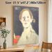 Vintage Lady Portrait Painting Poster, Textured Brushstroke Soft-toned Female Portrait Poster, Adds Elegant Artistic Ambiance, Suitable For Living_maomaolike.com