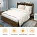 Murphy Bed Cabinet, Queen Murphy Bed With USB And Charging Ports, Murphy Bed Cabinet With Drawer Includes Storage Cabinet, Murphy Bed Queen Suit For Guest Room, Reddish-Brown Cabinet Bed -- 2 Packages_maomaolike.com