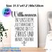 German Welcome & Circus-Themed Painting Poster, Minimalist Black & White Hand-drawn Typography & Performer Graphic Poster, Warm Welcoming Decor_maomaolike.com
