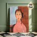 Braided Young Woman Portrait Painting Poster, Soft-toned Expressionist Style Poster, Elegant Artistic Wall Decor Suitable For Living Room, Bedroom_maomaolike.com