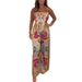 Women's Clothing 2024 New Sexy Printed Satin Suspender Top + Trousers Set_maomaolike.com
