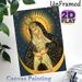 Virgin Mary Religious Painting Poster, Exquisite Gilded Traditional Icon-style Poster, Sacred Religious Decorative Artwork Suitable For Home Prayer_maomaolike.com