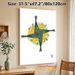 Brigid's Cross Floral Painting Poster, Soft Watercolor Style Poster, Delicate Woven Green Cross With Yellow And White Blooms, Suitable For Home Wall_maomaolike.com