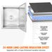 VEVOR Drop In Ice Chest, 28"L X 16"W X 17"H Stainless Steel Ice Cooler, Commercial Ice Bin With Hinged Cover, 40 Qt Outdoor Kitchen Ice Bar, Drain-pipe And Drain Plug Included, For Cold Wine Beer_maomaolike.com
