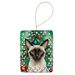 Colorpoint Shorthair Cat By The Christmas Tree Porcelain Ornament Christmas Tree Hanging Decorations For Home Christmas Holiday, Rectangle, Gift, Multicolor_maomaolike.com