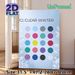 Clear Winter Color Palette Painting Poster, Frosty Branch & Vibrant Color Dots Poster, Offers Winter-inspired Color Scheme References, Ideal For_maomaolike.com