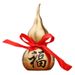 Brass With Black "Fu" Character Hollow Open Home Entrance Creative Desktop Ornament Large Gourd Wholesale_maomaolike.com