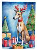 Greyhound Christmas Reindeer House Flag Large Porch Sleeve Pole Decorative Outside Yard Banner Artwork Wall Hanging, Polyester, House Size, Multicolor_maomaolike.com
