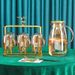 Nordic Light Luxury Glass Home Living Room Coffee Table Modern With Handle Drinking Cup Water Set High Aesthetic_maomaolike.com