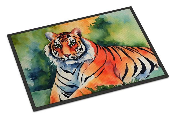 Bengal Tiger Doormat Front Door Mat Indoor Outdoor Rugs For Entryway, Non Slip Washable Low Pile, 24H X 36W_maomaolike.com