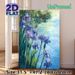 Iris Flower Themed Painting Poster, Vibrant Impressionist Style Purple Iris Floral Poster, Serene Nature-inspired Decor Ideal For Living Room, Bedroom_maomaolike.com