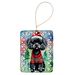 Poodle Christmas Porcelain Ornament Christmas Tree Hanging Decorations For Home Christmas Holiday, Rectangle, Gift, Multicolor_maomaolike.com