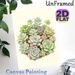 Succulent Themed Painting Poster, Delicate Watercolor Style Mixed Succulent Cluster Poster, Brings Fresh Natural Vibe, Ideal For Home, Office And_maomaolike.com
