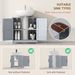 Farmhouse Pedestal Sink Storage Cabinet, Bathroom Sink Cabinet With 2 Barn Doors And Adjustable Shelf, Dark Gray_maomaolike.com