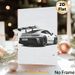 Sports Car Painting Poster, Sleek Monochrome 2022 GT3 RS Racing Car Poster, Stylized High-performance Automotive Artwork, Ideal For Garage, Man Cave_maomaolike.com