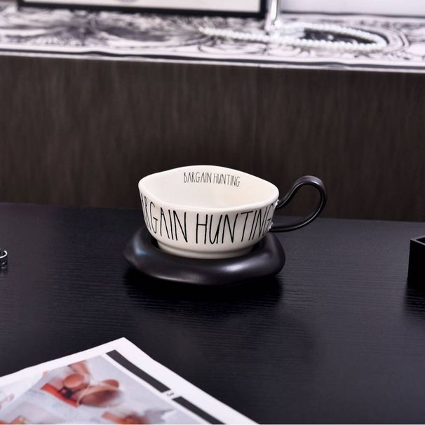 Creative European Style Ceramic Coffee Cups, Cups, Plates, Office Ceramic Cups, Household Breakfast Cups, Large Capacity_maomaolike.com