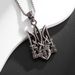Retro Neptune Poseidon Trident Necklace Ukraine National Emblem Pendant Men\\\\\\'s Fashion Cool Trendy Jewelry_maomaolike.com