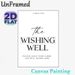 Wishing Well Themed Painting Poster, Minimalist Black & White Typographic Poster, Clear Guidance For Leaving Cards And Well Wishes, Ideal For_maomaolike.com