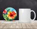 Hawaii Hawaiian Hibiscus In Watercolor Large Sandstone Coasters Pack Of 4 Absorbent Round Coasters Decor Gifts For Men Or Women, 4 In, Multicolor_maomaolike.com