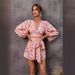 Women's Clothing flower long-sleeved shorts V-neck jumpsuit_maomaolike.com