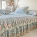 Korean Style Princess Lace Skirt Three-Piece Set Machine Washable Quilted Thickened Non-Slip Bed Cover Single Piece All-Season Uni_maomaolike.com