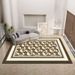 Living Room Rug Large Size Gorgeous Gold Frame Design Bedroom Rug Plush Thickened Machine Washable Thickened Underlay Interior Decorative Rug_maomaolike.com