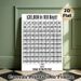 $30,000 100-Day Savings Challenge Painting Poster, Clean Minimalist Savings Tracker Poster, Assists With Daily Savings Goal Tracking For Personal_maomaolike.com