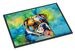 English Bulldog Hippie Dawg Doormat Front Door Mat Indoor Outdoor Rugs For Entryway, Non Slip Washable Low Pile, 24H X 36W_maomaolike.com