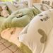 Winter Thickened Snowflake Four-Piece Double-Sided Fleece Milk Velvet Duvet Cover Bed Sheet Double Dormitory Home Three-Piece Set_maomaolike.com
