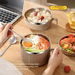 Stainless Steel With Lid, Dormitory Use, Student Essential, Rice Instant Noodle Bowl, Lunch Box, Bowl And Chopsticks Set_maomaolike.com