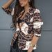 Women's Clothing fashion printed one button small suit _maomaolike.com