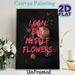 Floral Typography Painting Poster, Dark-toned Vintage Floral With Bold Pink Handwritten Slogan Poster, Inspirational Independent-themed Decor Ideal_maomaolike.com
