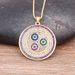 AIBEF Fashion Copper Choker Necklaces Ehnic Round Pave Coloful Cubic Zirconia Pendan Men Woman Jewelry Accessories_maomaolike.com