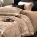 2 High-End American Thickened Milk Velvet Four-Piece Set Carved Warm Coral Duvet Cover Winter Double-Sided Fleece Bedding_maomaolike.com