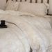SetMicrofiber French-style Cotton-linen Yarn-dyed Four-piece Bedding Set With Large Lace Duvet Cover And Sheet, Girlish_maomaolike.com