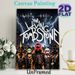 The Living Tombstone Band Painting Poster, Dark Rock Style Lightning & Flame Accented Poster, Captivating Band-themed Art, Ideal For Music Studio Or_maomaolike.com